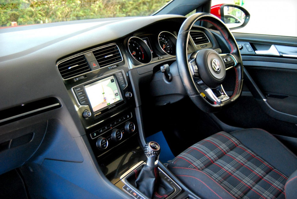 View VOLKSWAGEN GOLF GTI 2.0 TSI 3-Door - 2 Owners - 57,800 miles - FSH - Sat Nav, Xenons, Heated Seats - Red - SOLD