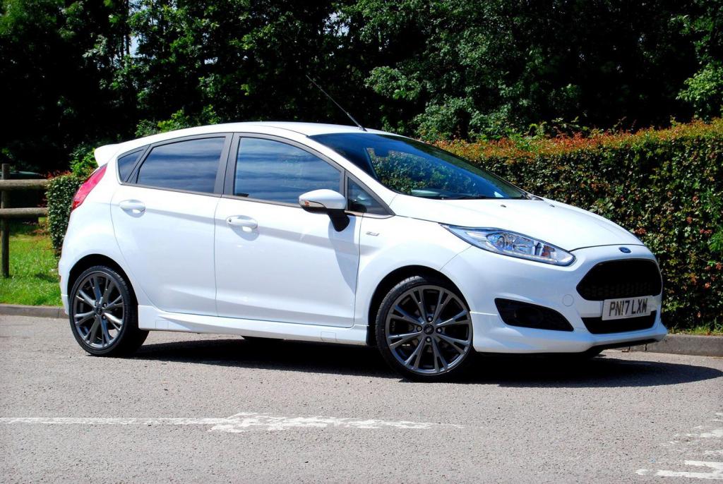 View FORD FIESTA ST-Line 1.5 TDCI Diesel 5-Door. Sat Nav, 17inch Alloys, Heated Seats. 78mpg, Free Tax. White - SOLD