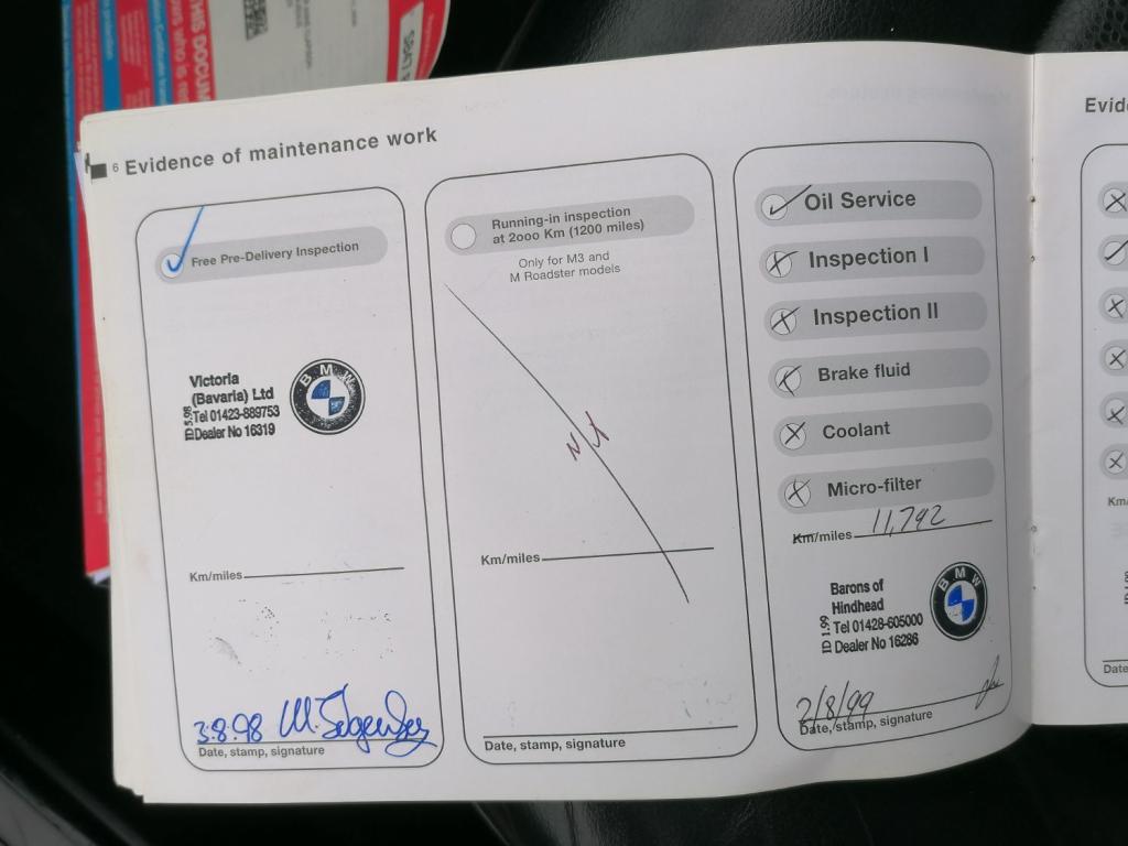 BMW Z SERIES Z3 ROADSTER 1998