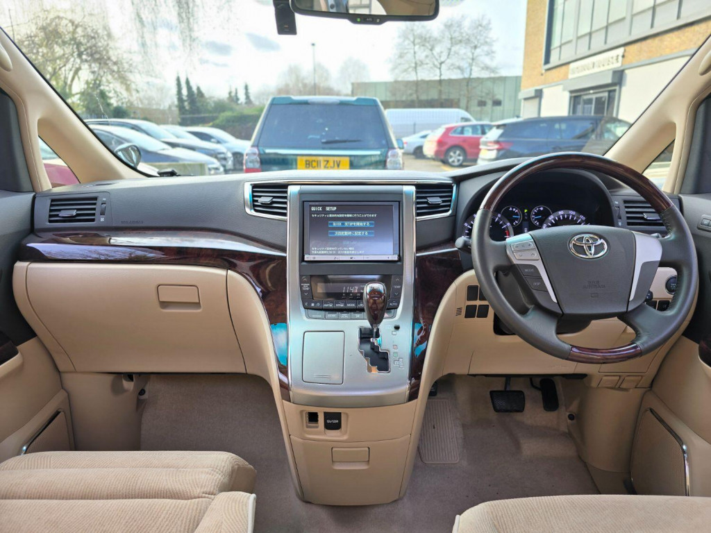 View TOYOTA VELLFIRE RARE LIGHT BLUE BUSINESS EDITION 3.5 V6 AUTO PETROL ULEZ COMP ONLY 13K VERIFIED MILES 