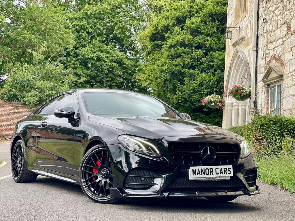 View MERCEDES-BENZ E CLASS 2018 18 MERCEDES E CLASS E220D AMG LINE AUTO HUGE SPEC BLACK 2DR COUPE ** FULL E63S STYLING PACK & 2