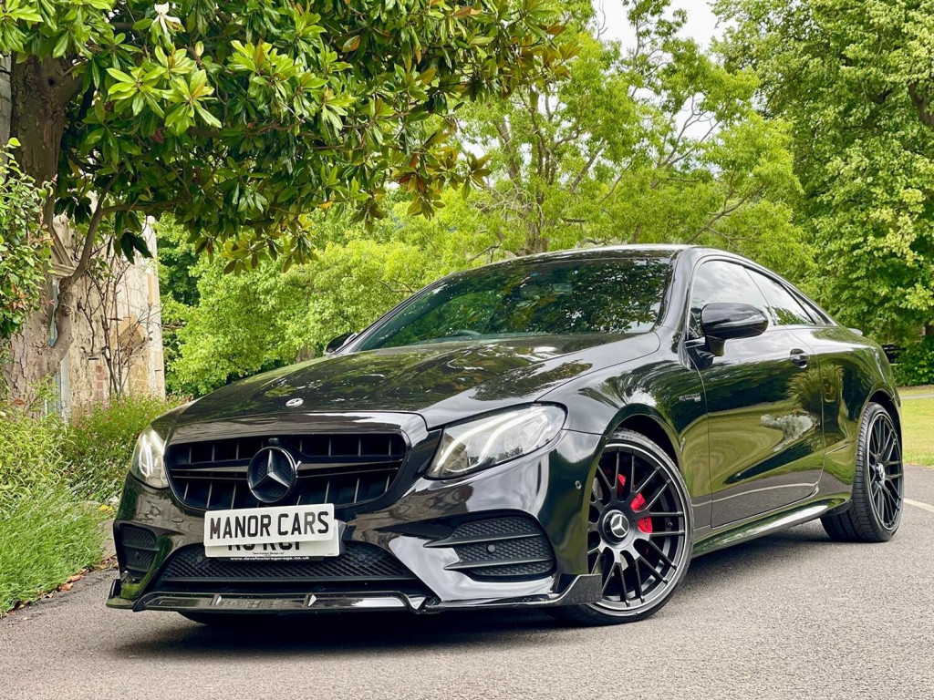 View MERCEDES-BENZ E CLASS 2018 18 MERCEDES E CLASS E220D AMG LINE AUTO HUGE SPEC BLACK 2DR COUPE ** FULL E63S STYLING PACK & 2